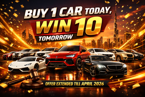 Buy 1 Car Today, Win 10 Tomorrow UAE | Marhaba Auctions Car Giveaway