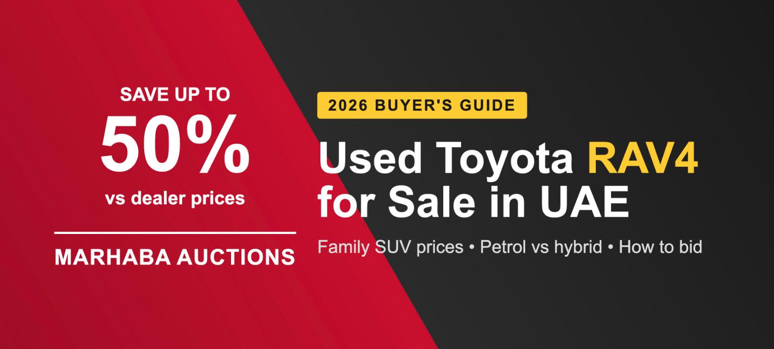 Used Toyota RAV4 for Sale in UAE: Auction Prices & Family SUV Buying Guide 2026