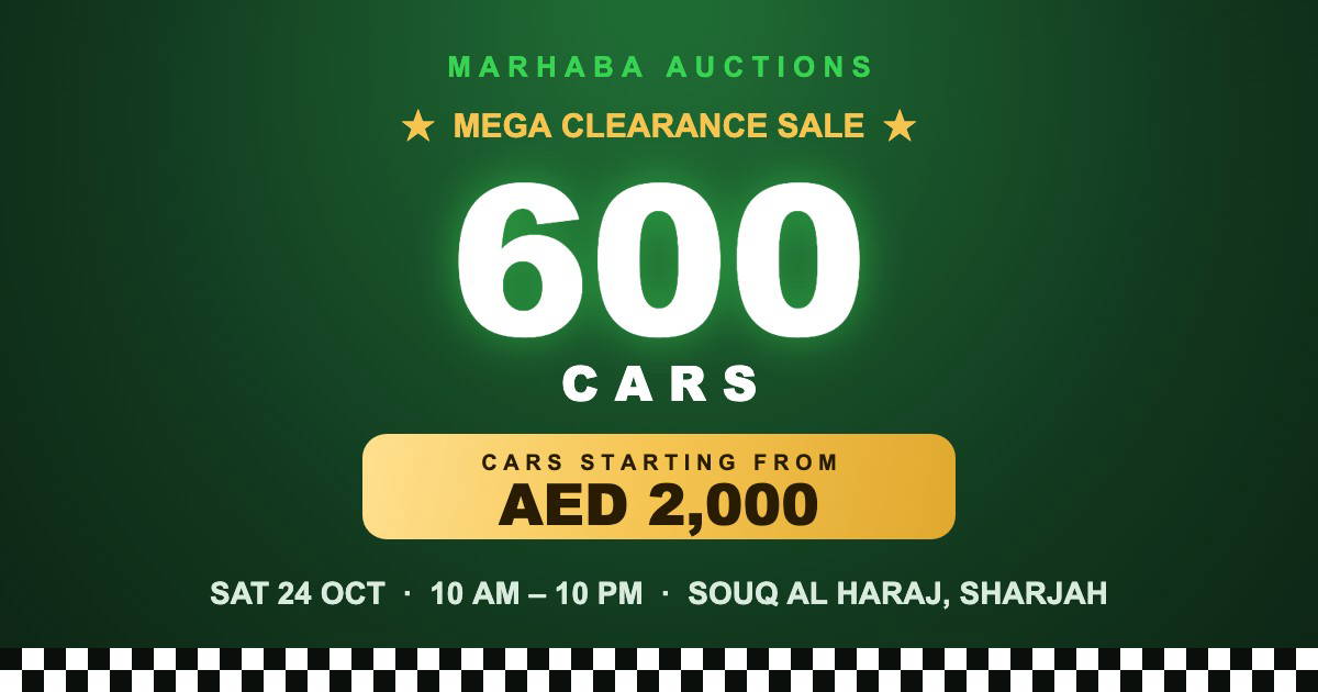 Car Auction Sharjah: How to Drive Home a Car From AED 2,000 at the Mega Clearance Sale