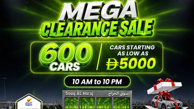 Mega Clearance Sale at Souq Al Haraj, Sharjah: 600 Cars Starting from Just AED 5,000!
