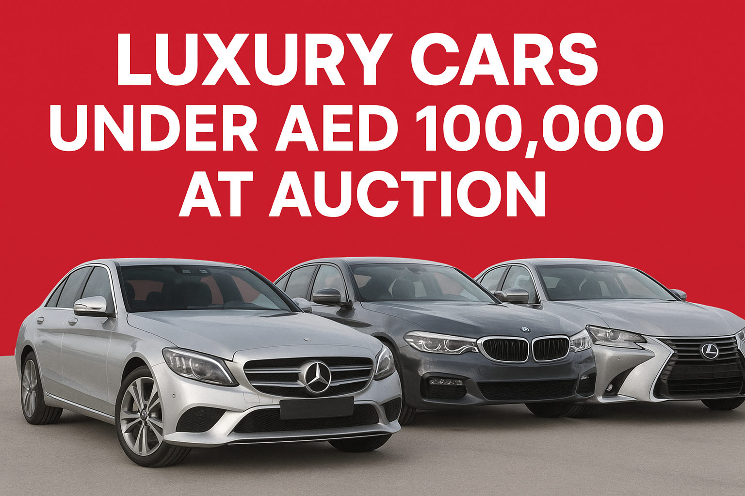Luxury Cars Under AED 100,000 at Auction in UAE - 2025