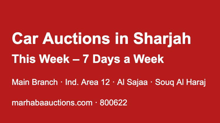 Every Car Auction in Sharjah This Week: Days, Times, Branches & How to Join