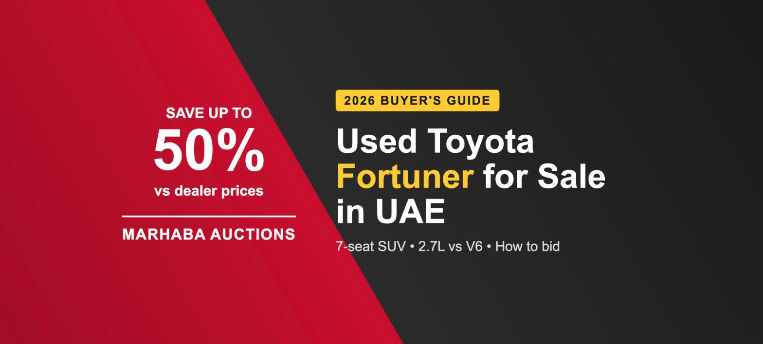 Used Toyota Fortuner for Sale in UAE: Auction Prices & 7-Seat SUV Guide 2026