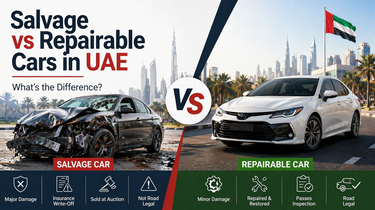 Salvage vs Repairable Cars in UAE — What's the Difference? | Marhaba Auctions
