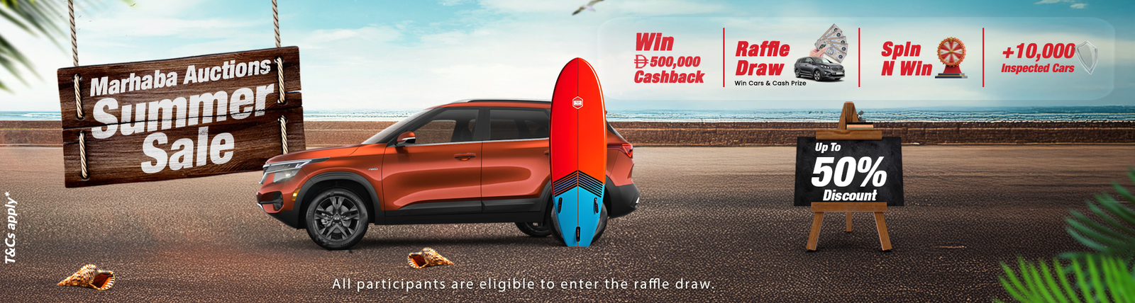 This Summer, It’s Raining Cars in Dubai & Sharjah only at Marhaba Auctions