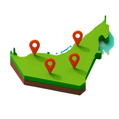 UAE Locations Map
