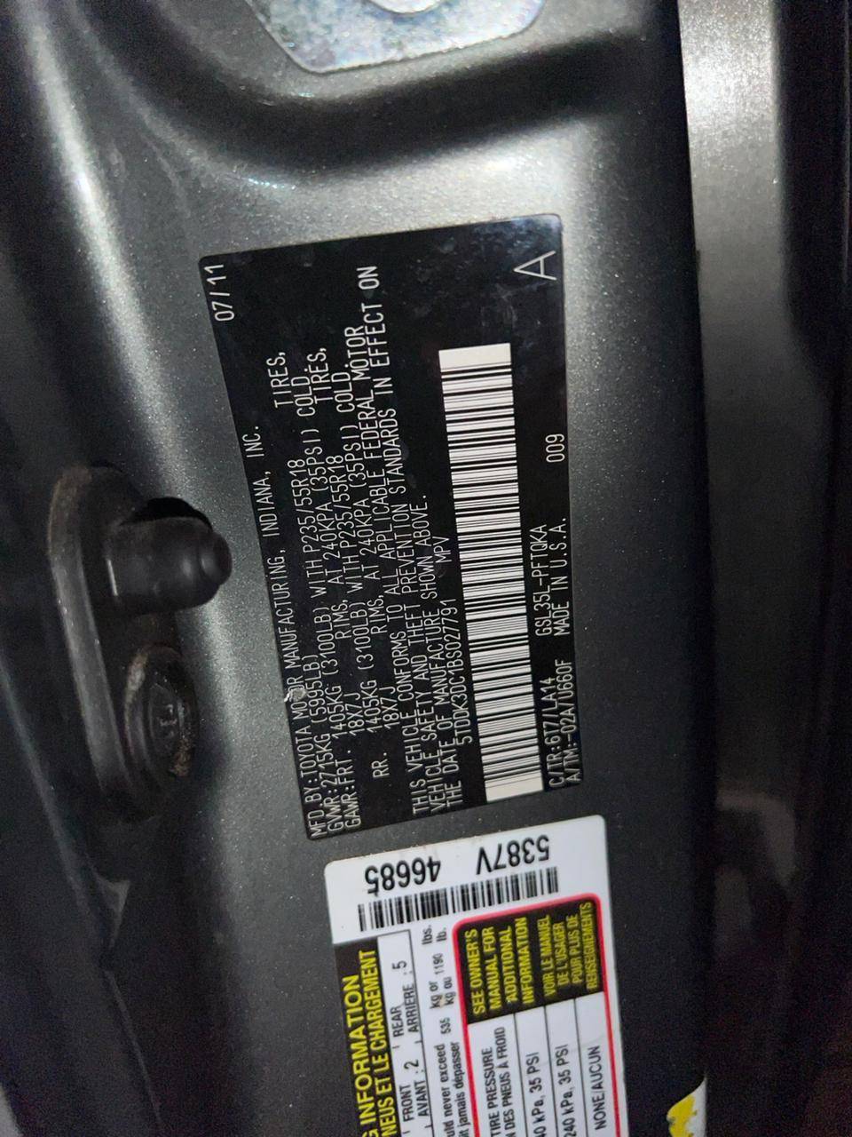 TOYOTA SIENNA 2011 - Marhaba Auction Used Cars - Image 12
