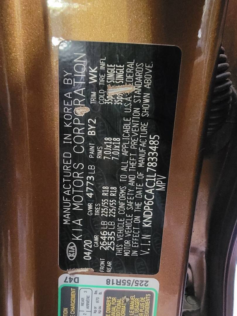 2020 KIA SPORTAGE — 80091 Miles — Lot 833485 — Main - Marhaba Auctions Used Cars - Image 11