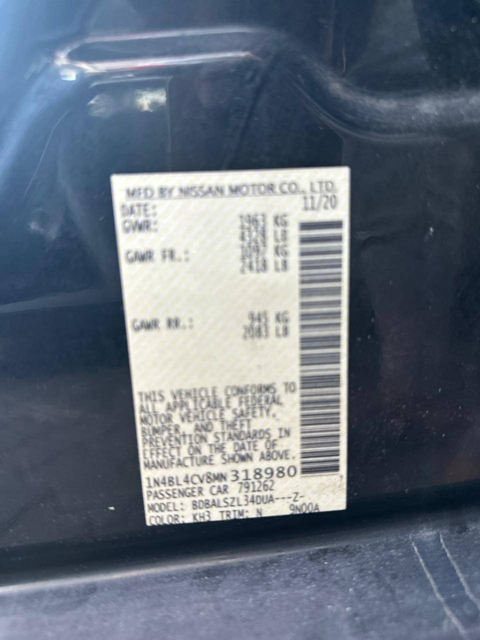 NISSAN ALTIMA 2021 - Marhaba Auction Used Cars - Image 3