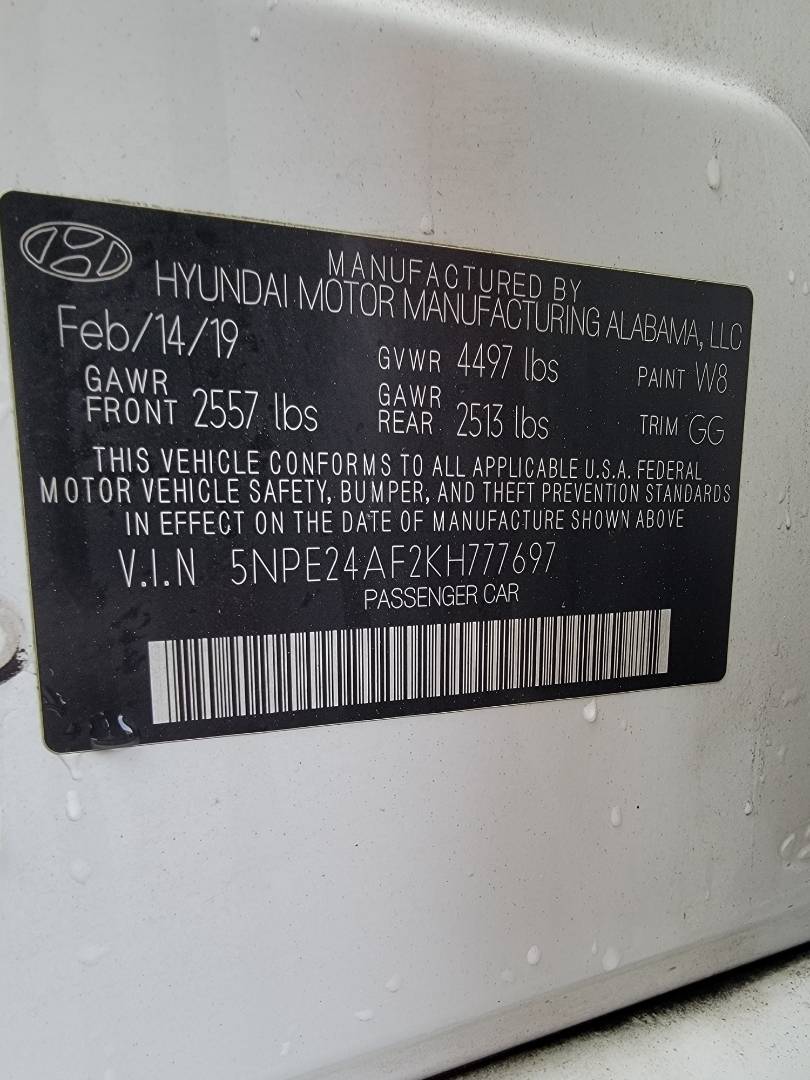 2019 HYUNDAI SONATA — 74523 Miles — Lot 37946744 - Marhaba Auctions Used Cars - Image 10