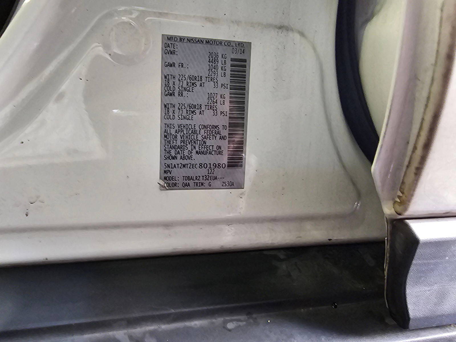 NISSAN ROGUE 2014 - Marhaba Auction Used Cars - Image 9