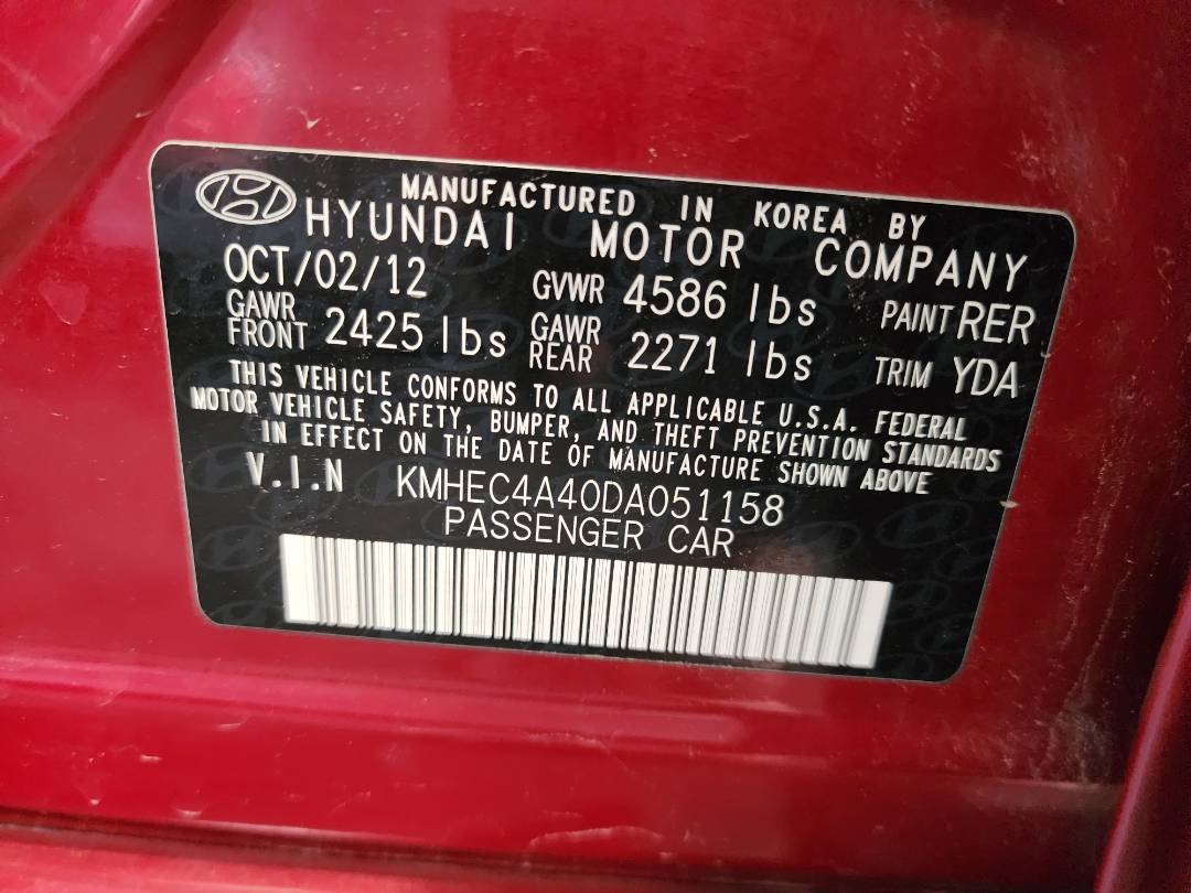 2013 HYUNDAI SONATA — 170293 Miles — Lot 38750031 - Marhaba Auctions Used Cars - Image 5