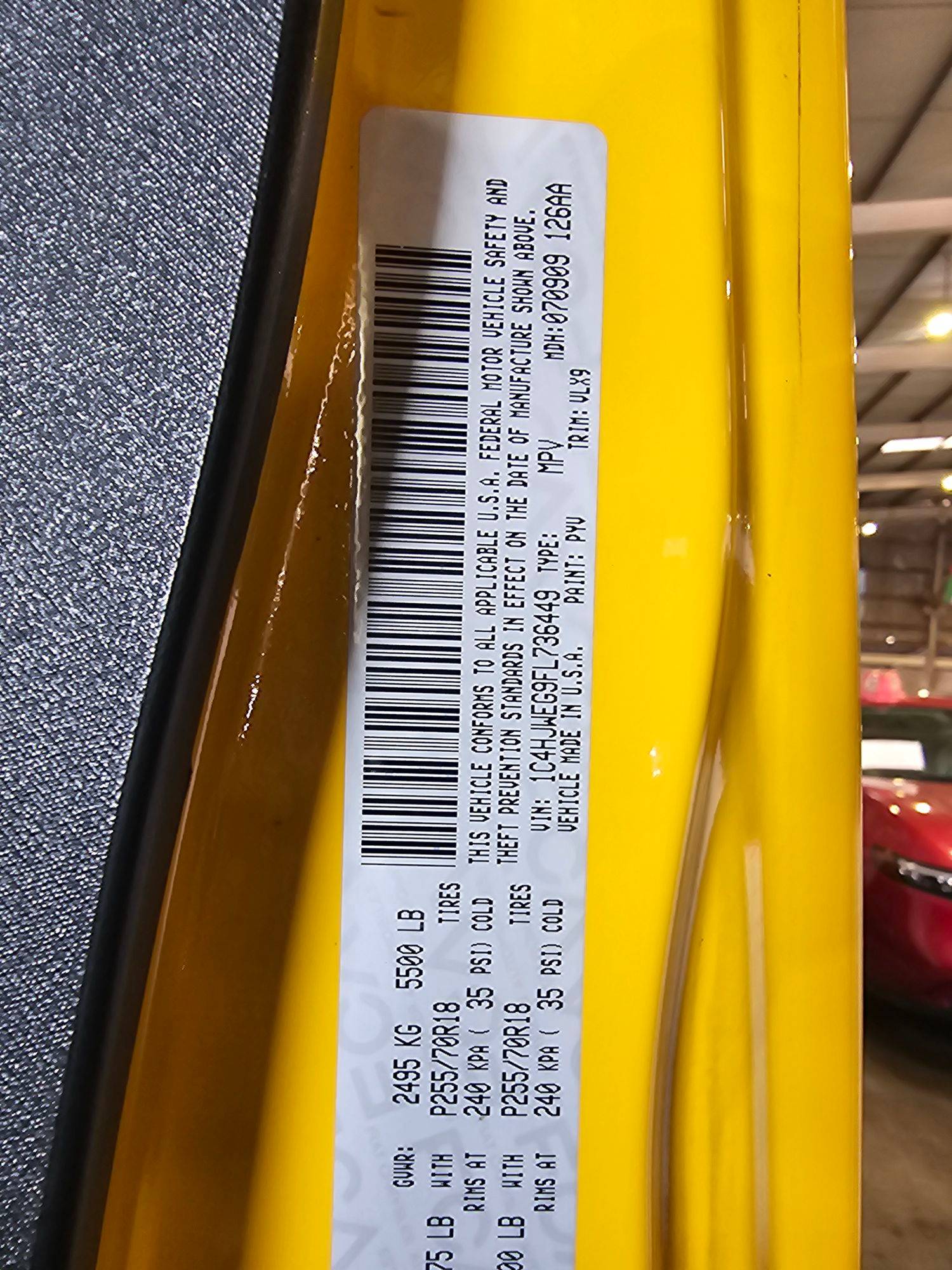 JEEP WRANGLER UNLIMITED SAHARA 2015 - Marhaba Auction Used Cars - Image 11