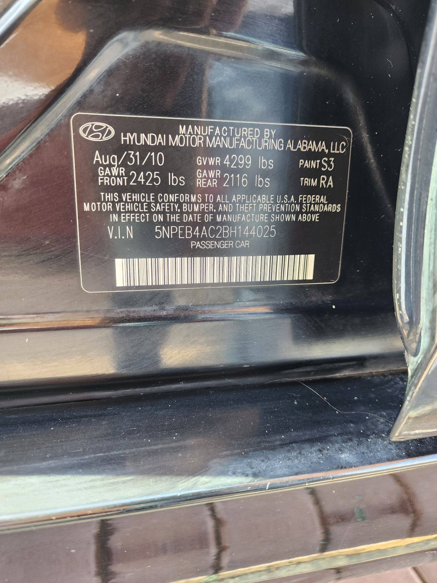 2011 HYUNDAI SONATA — 156598 Miles — Lot 75861863 - Marhaba Auctions Used Cars - Image 9