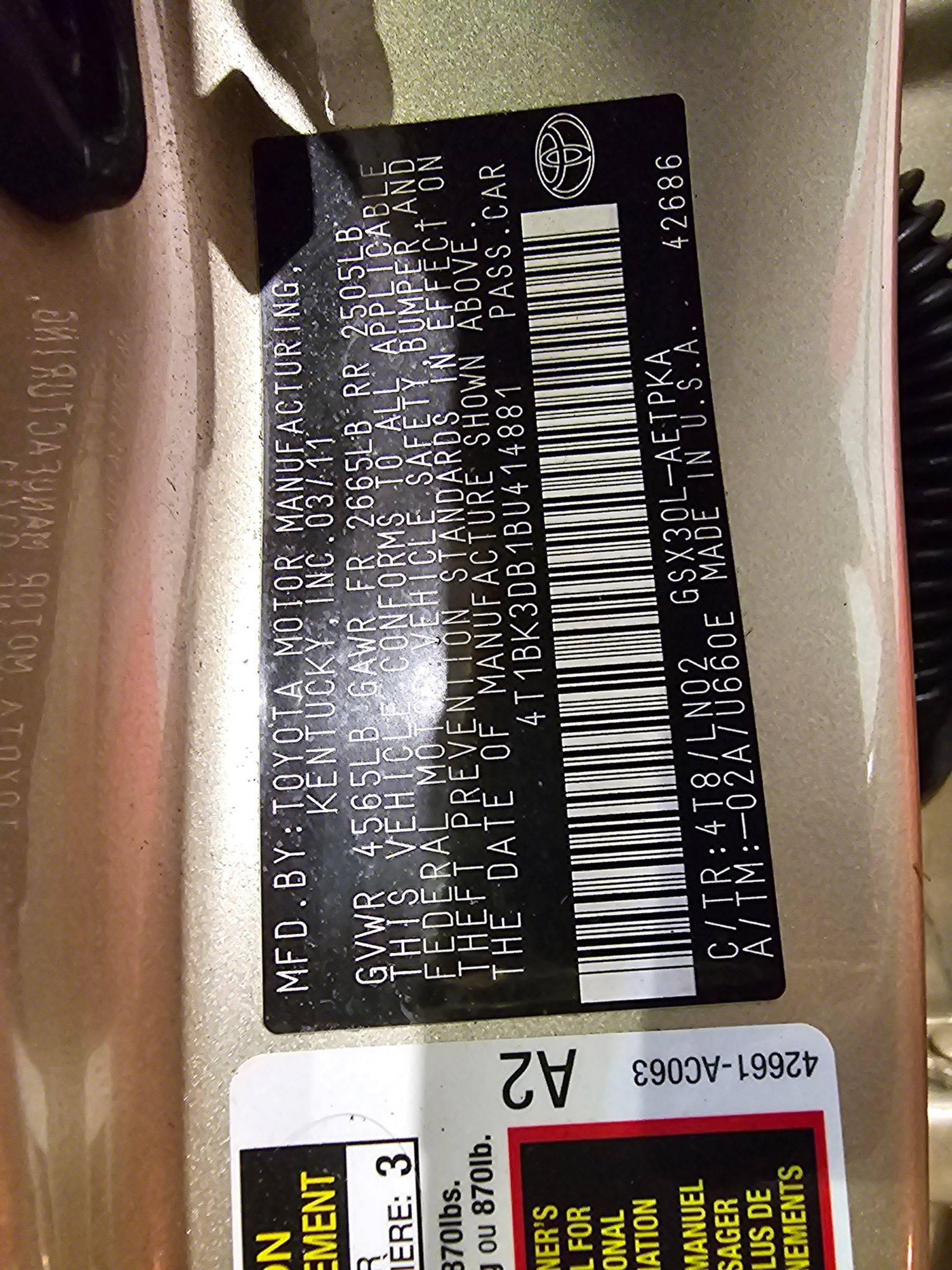 TOYOTA AVALON 2011 - Marhaba Auction Used Cars - Image 10