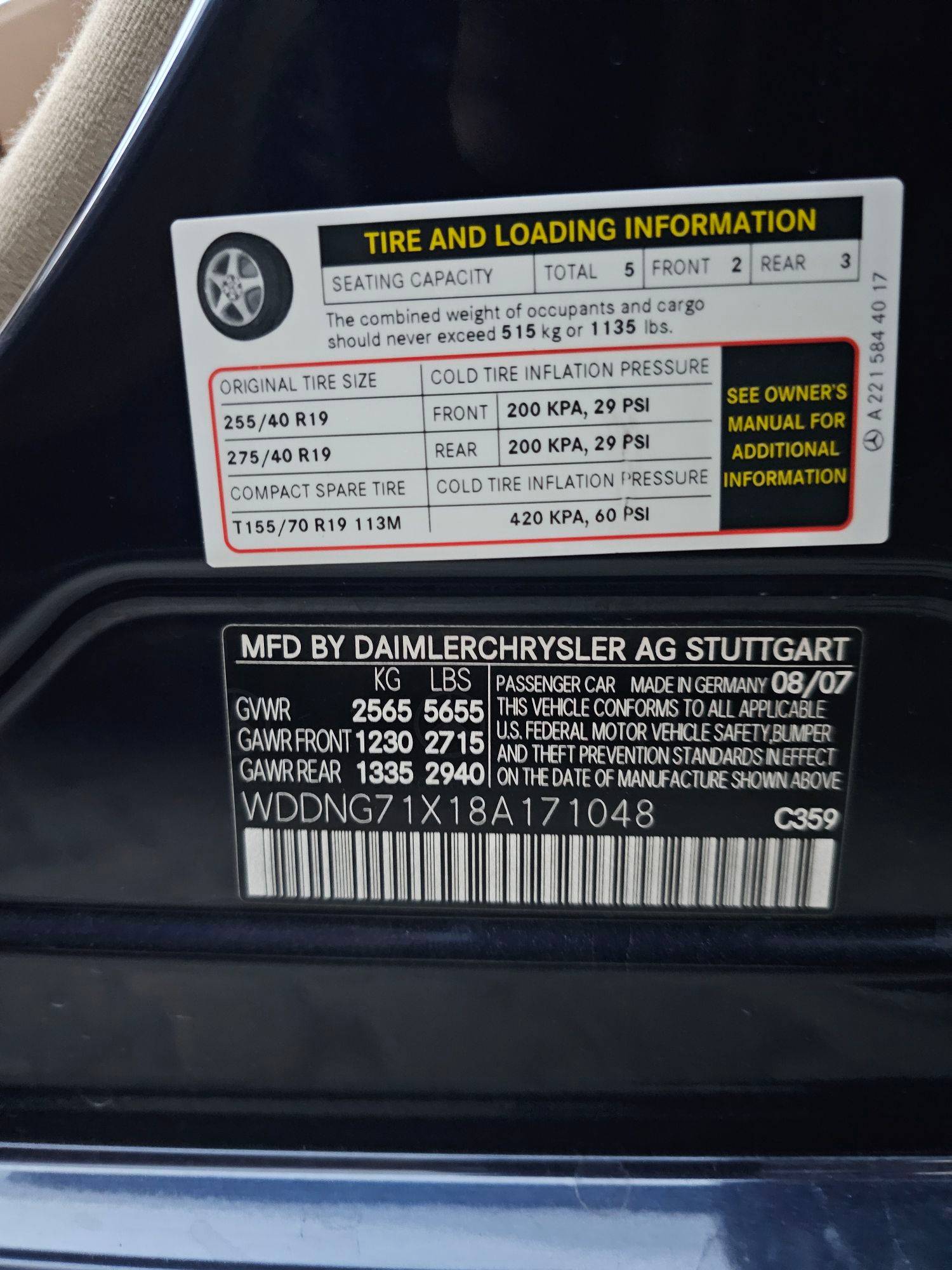 MERCEDES BENZ S 550 2008 - Marhaba Auction Used Cars - Image 11