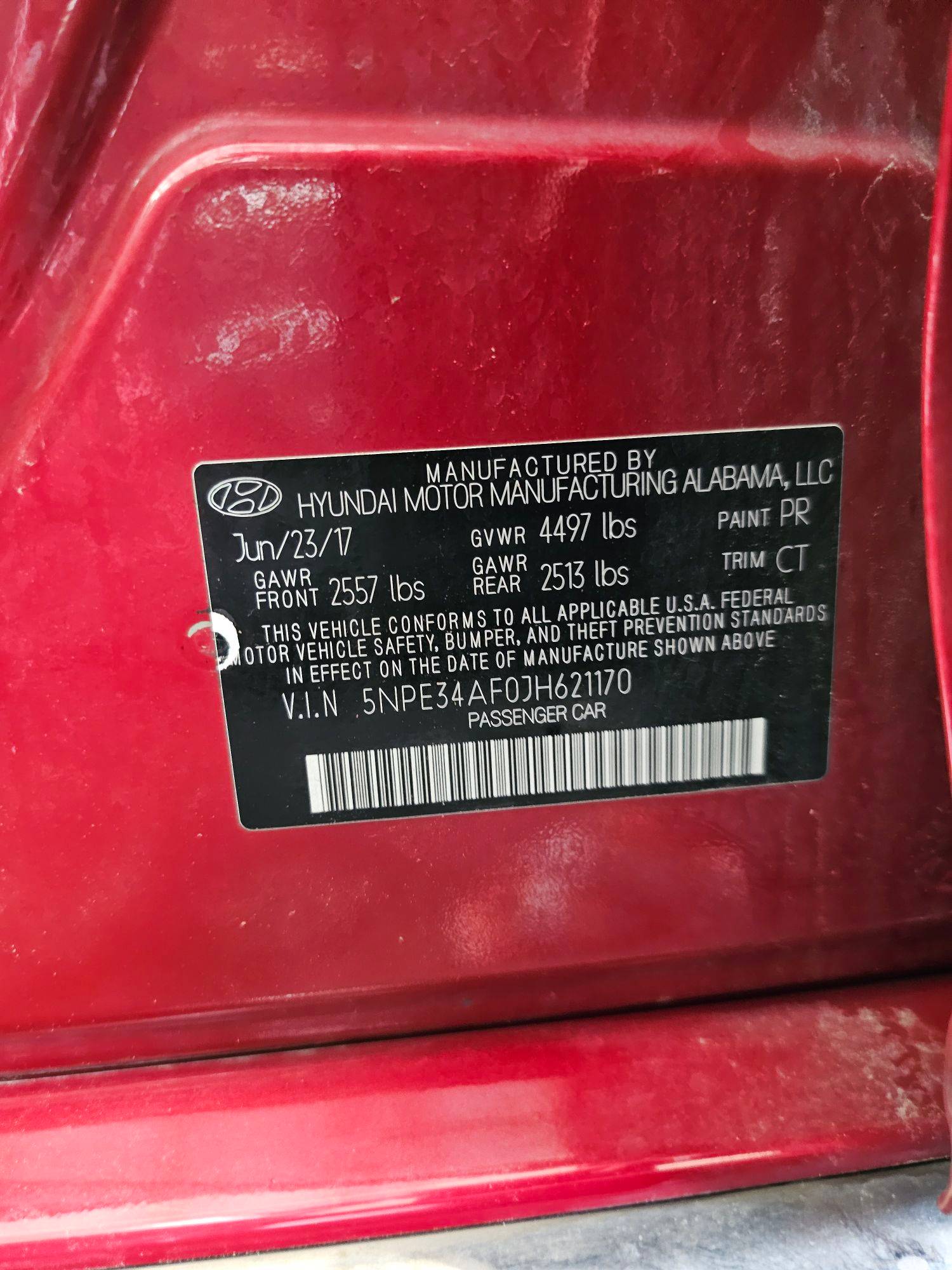 2018 HYUNDAI SONATA — 67325 Miles — Lot JH621170 — Main - Marhaba Auctions Used Cars - Image 11