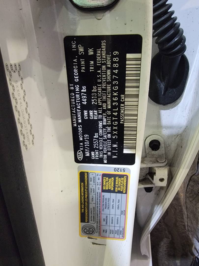2019 KIA OPTIMA — 34074 Miles — Lot KG374889 — Main - Marhaba Auctions Used Cars - Image 9