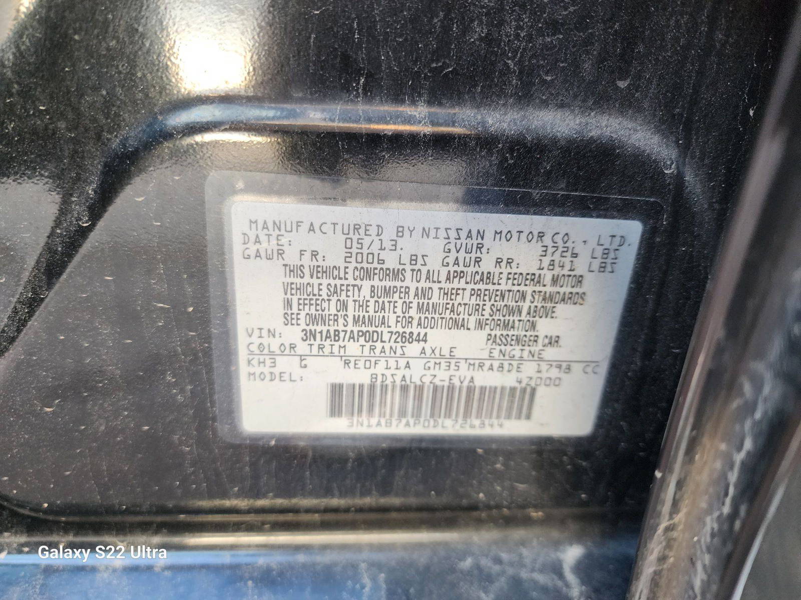 2013 NISSAN SENTRA — 83552 Miles — Lot 37591784 - Marhaba Auctions Used Cars - Image 10