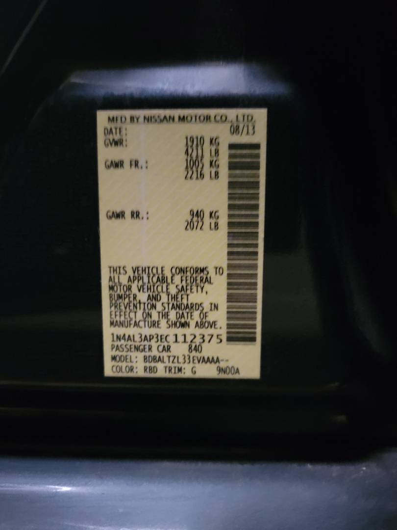 2014 NISSAN ALTIMA — 183394 Miles — Lot 41139528 — Main - Marhaba Auctions Used Cars - Image 8