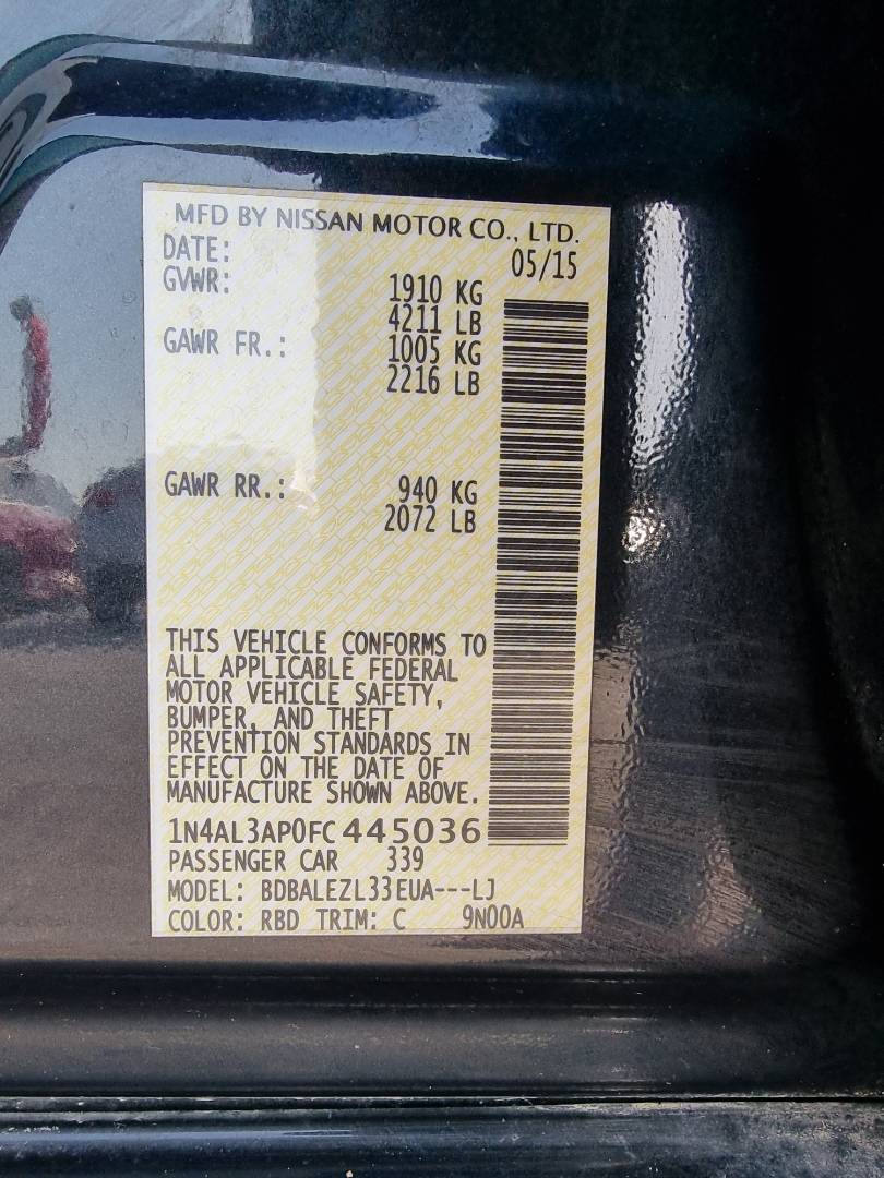 2015 NISSAN ALTIMA — 79970 Miles — Lot C445036 - Marhaba Auctions Used Cars - Image 6
