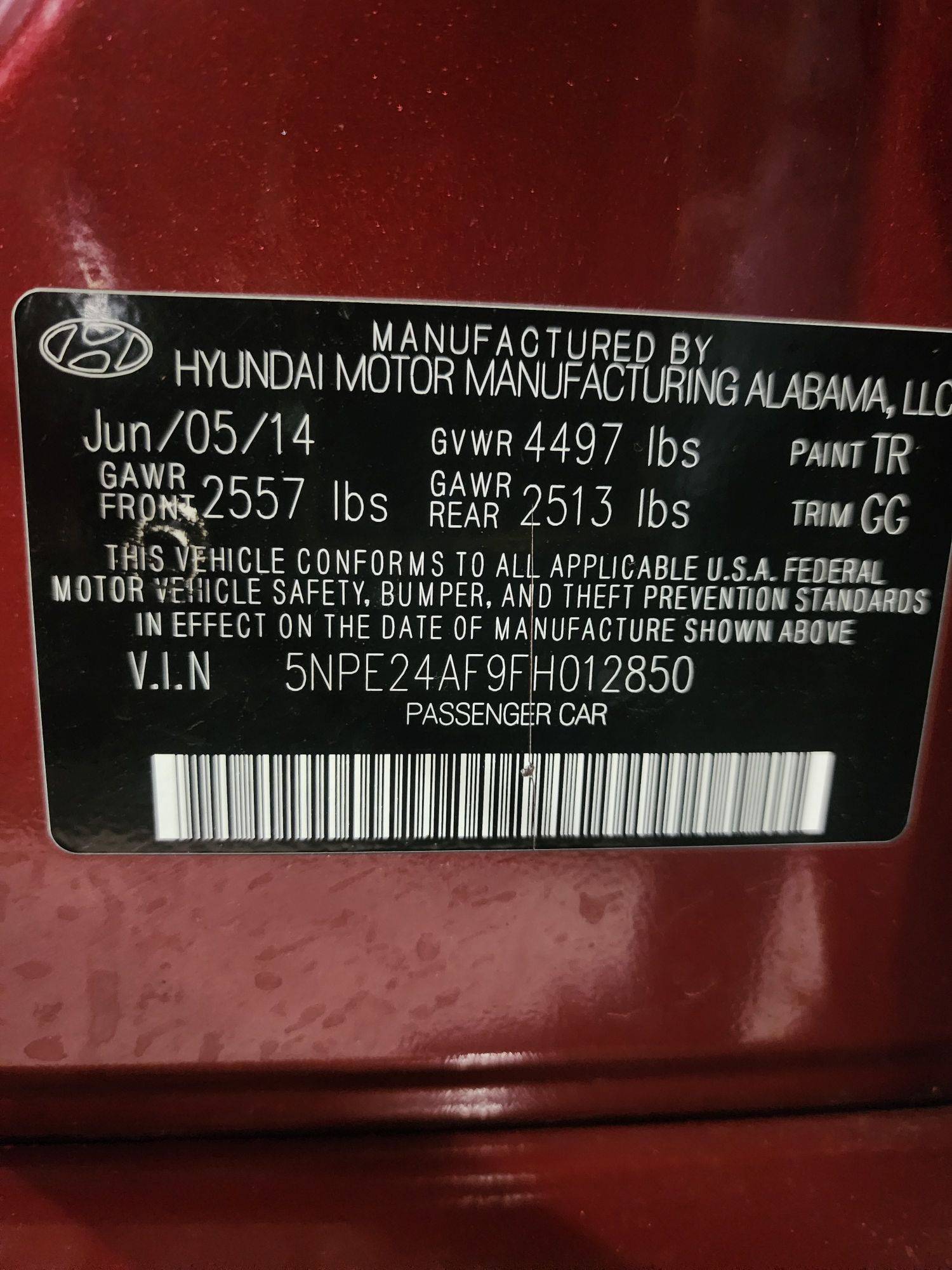 2015 HYUNDAI SONATA — 195339 Miles — Lot 37433954 - Marhaba Auctions Used Cars - Image 3