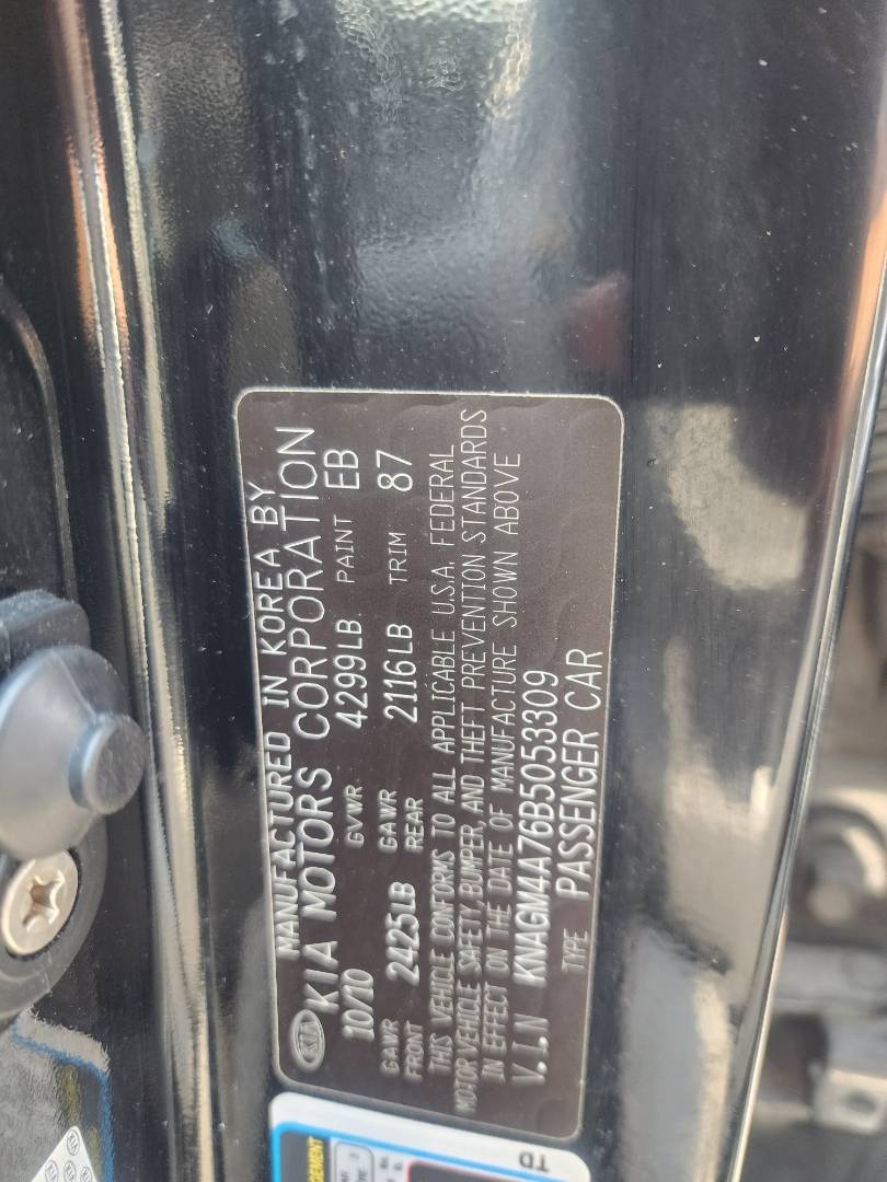2011 KIA OPTIMA — 195322 Miles — Lot 76835433 — Souq - Marhaba Auctions Used Cars - Image 4