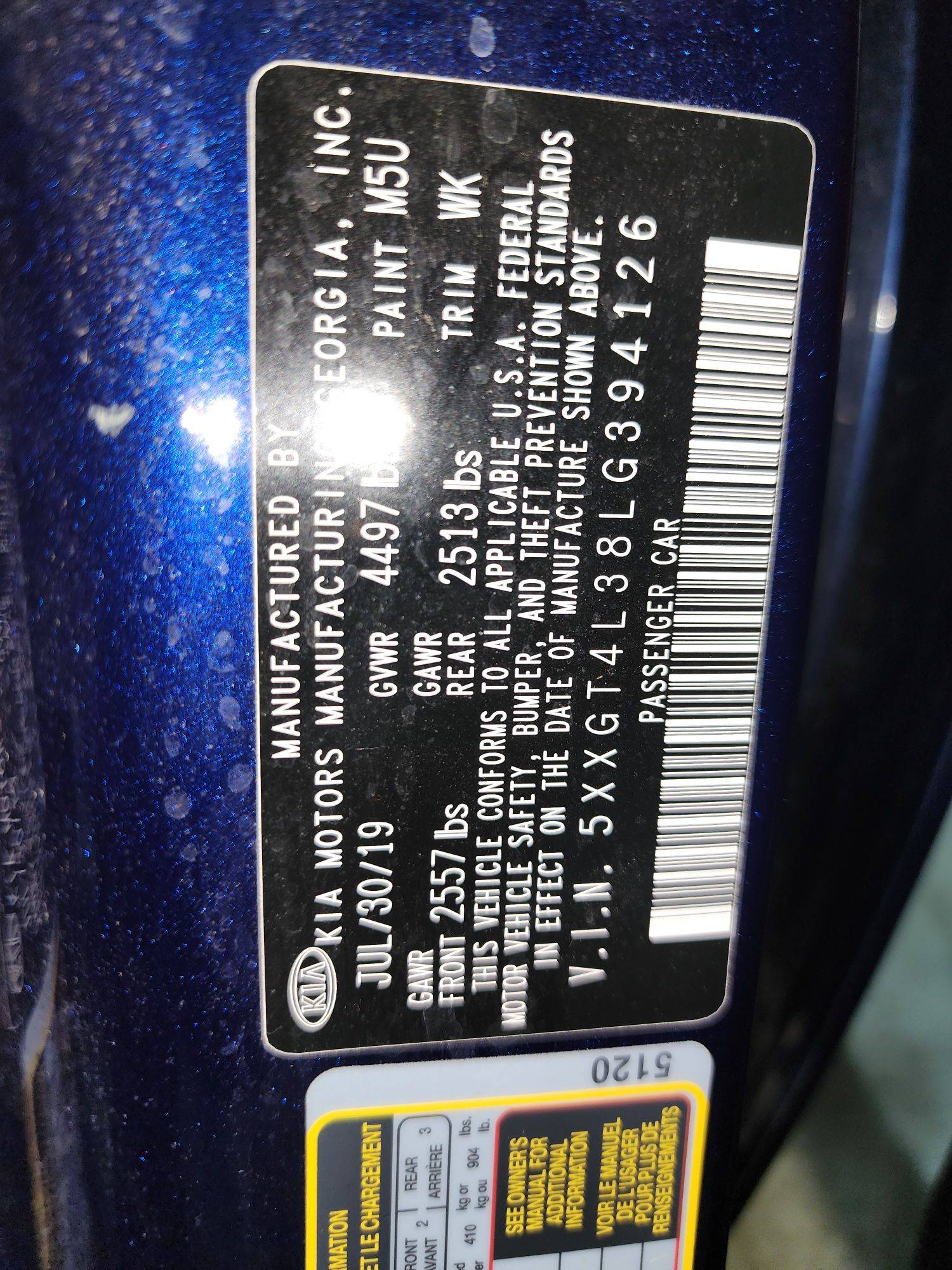 KIA OPTIMA 2020 - Marhaba Auction Used Cars - Image 10