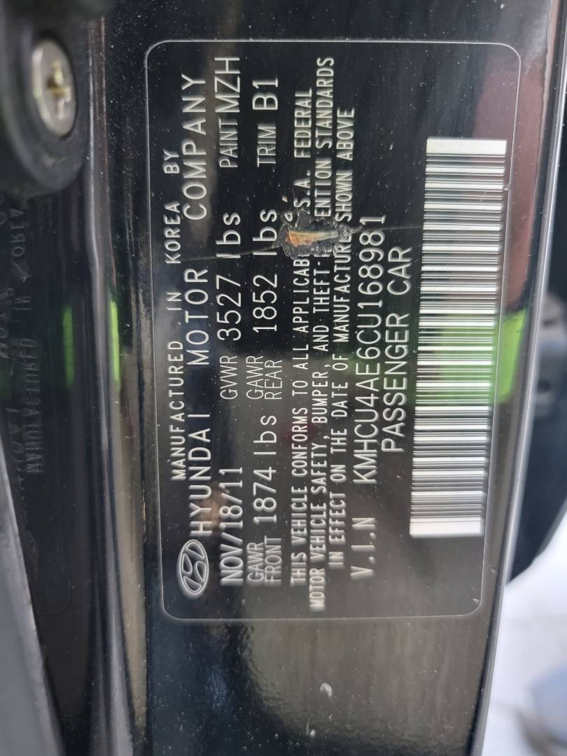2012 HYUNDAI ACCENT — 159028 Miles — Lot U168981 - Marhaba Auctions Used Cars - Image 6