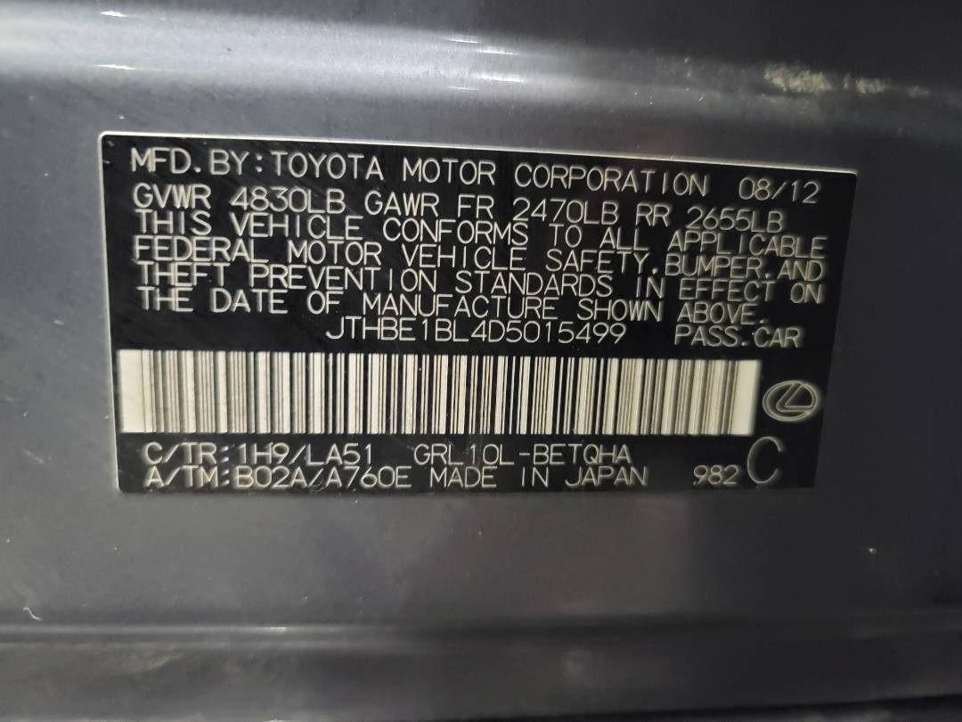 2013 LEXUS GS 350 — 206634 Miles — Lot BL4D5015499 - Marhaba Auctions Used Cars - Image 5