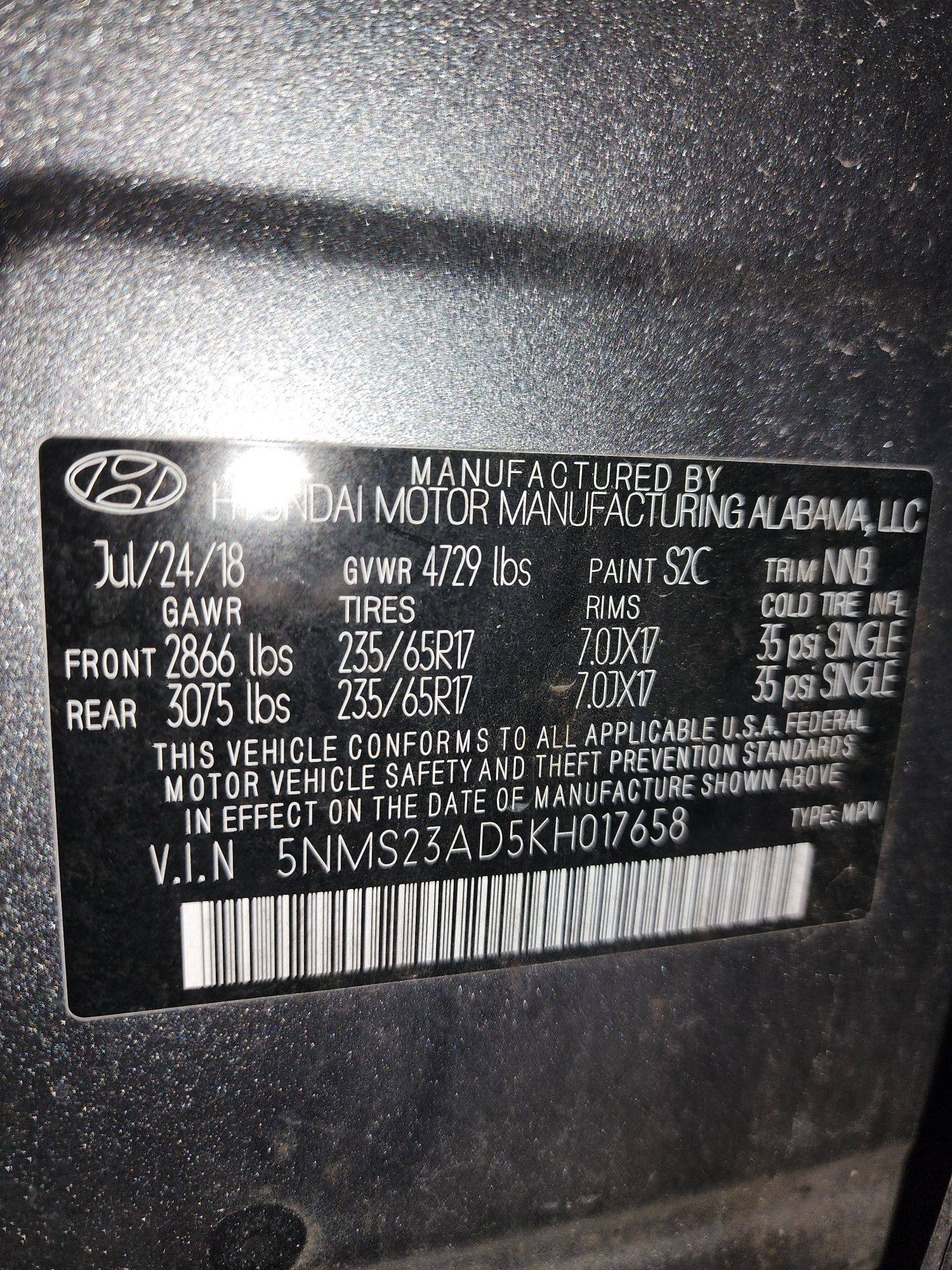 HYUNDAI SANTA FE 2019 - Marhaba Auction Used Cars - Image 10