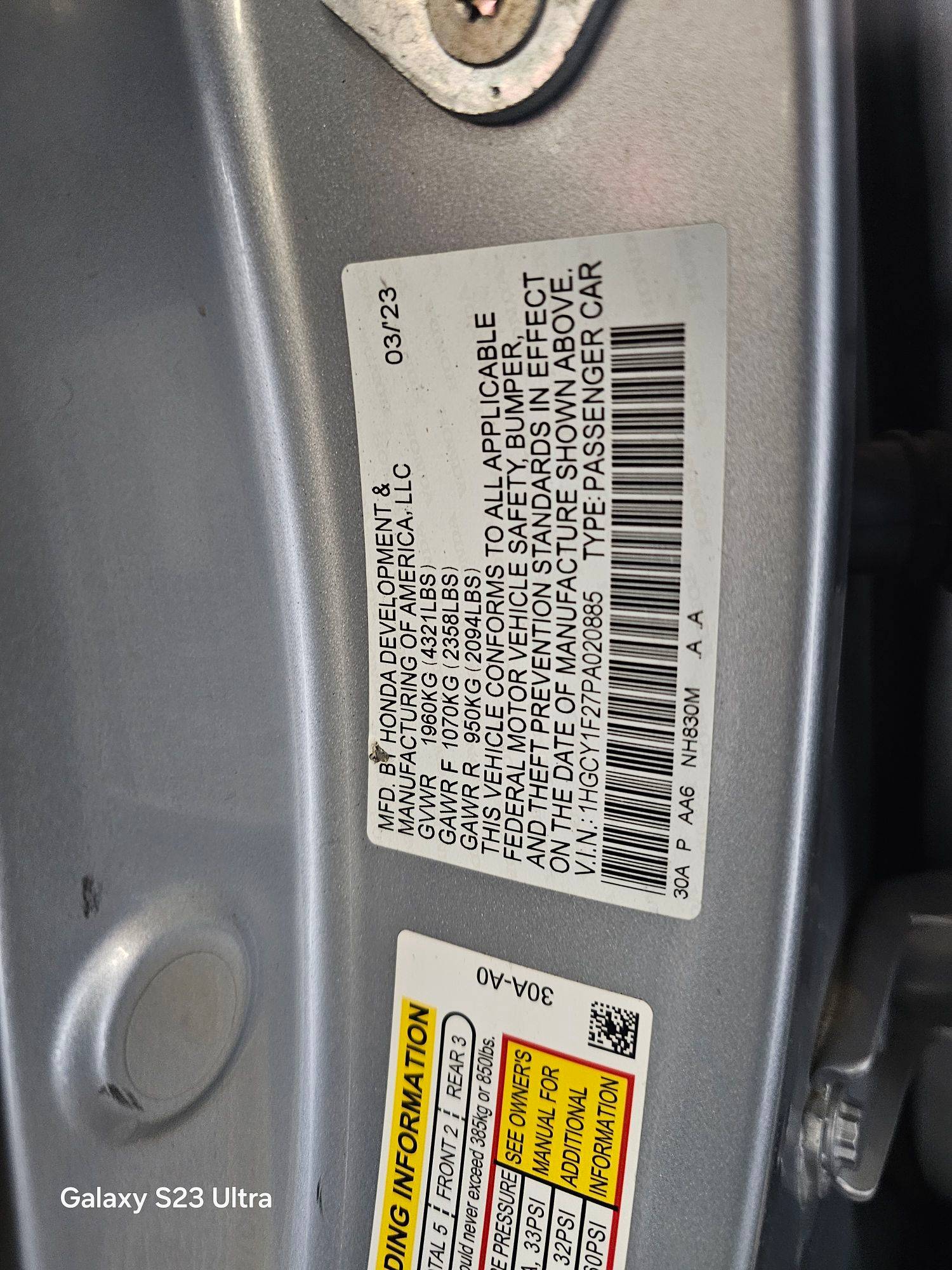 HONDA ACCORD 2023 - Marhaba Auction Used Cars - Image 10