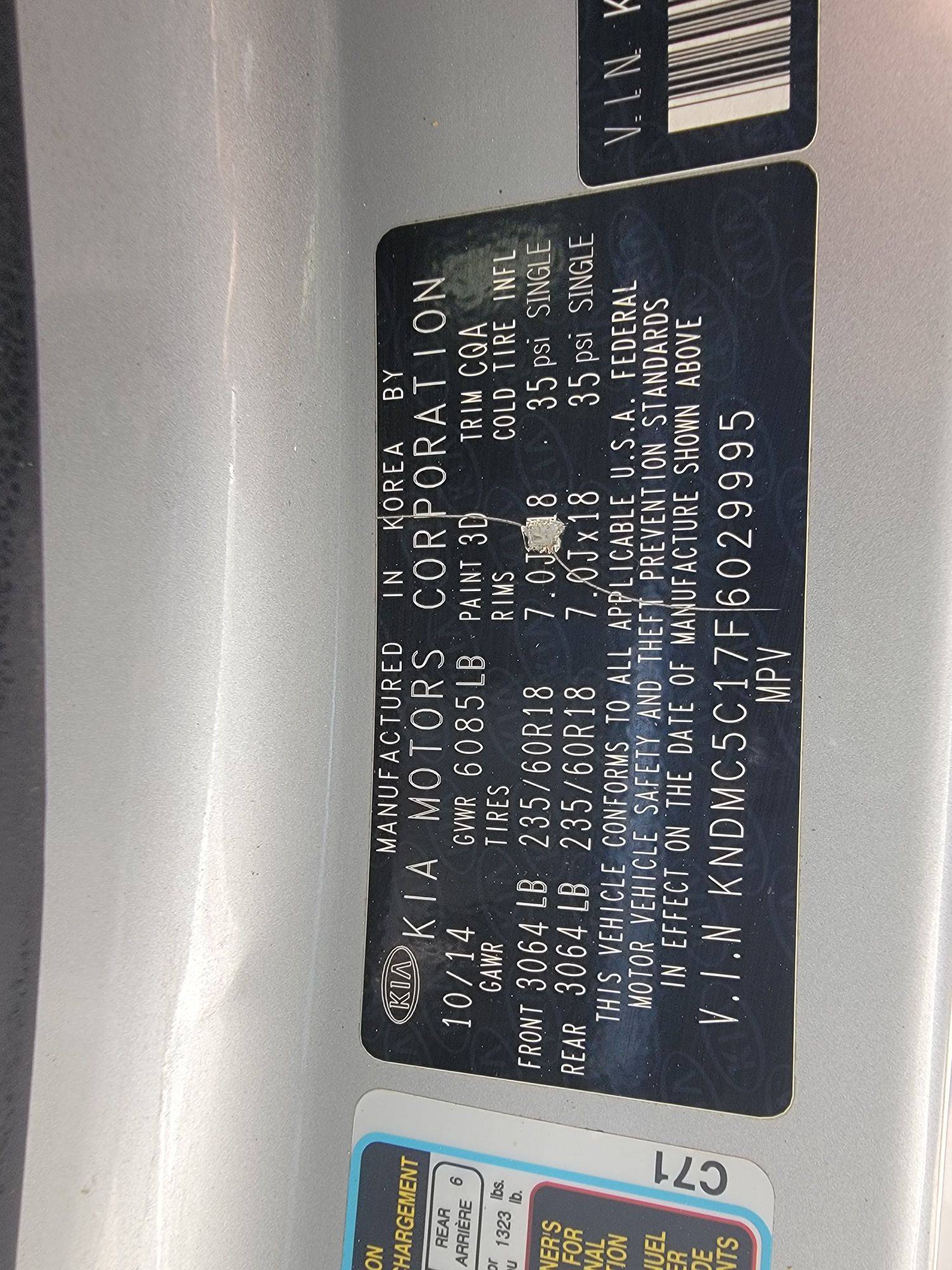 2015 KIA SEDONA — 206311 Miles — Lot F6029995 — Main - Marhaba Auctions Used Cars - Image 10
