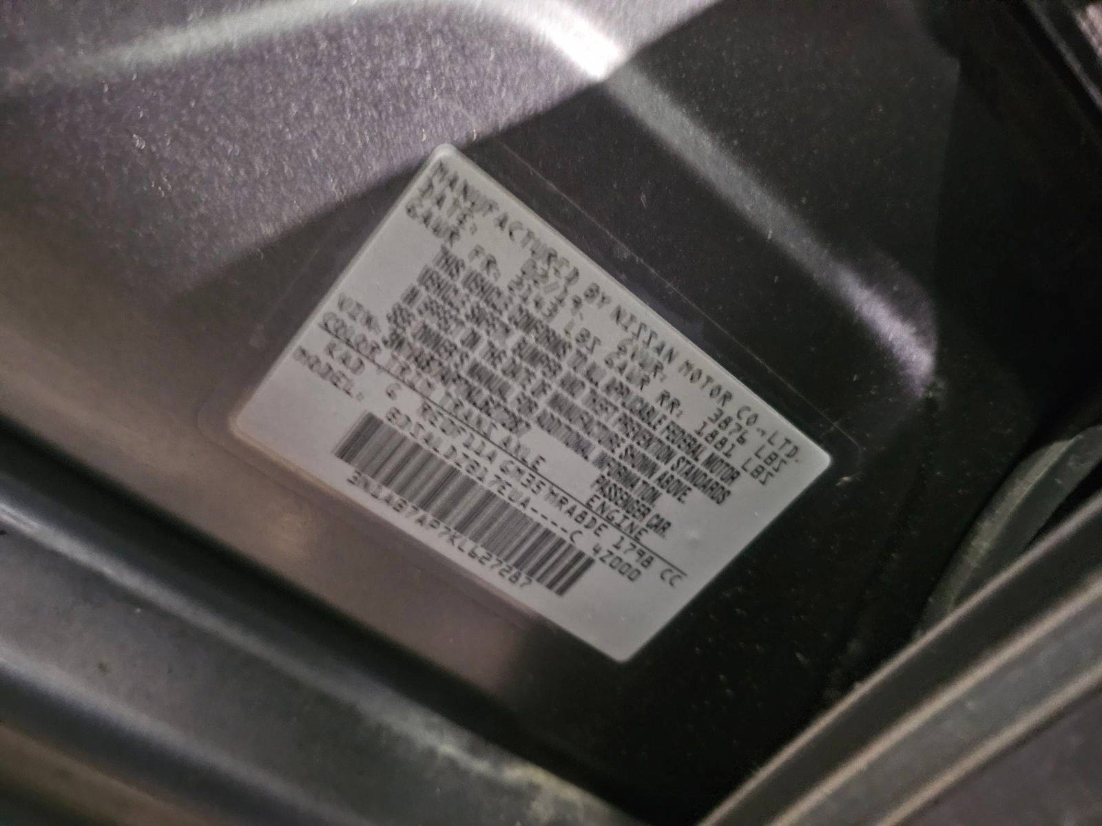 2019 NISSAN SENTRA — 153587 Miles — Lot 97002285 — Main - Marhaba Auctions Used Cars - Image 9