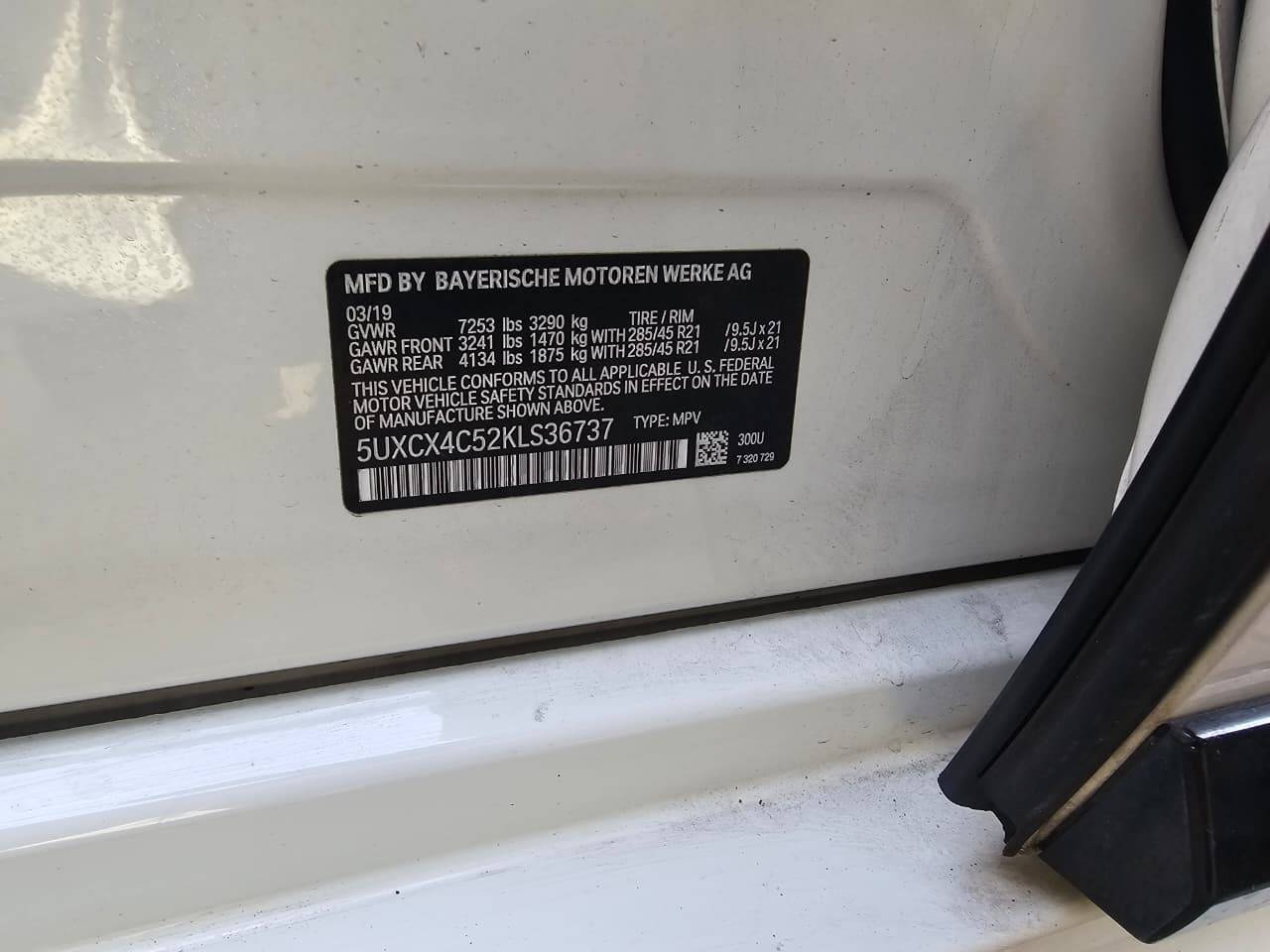 2019 BMW X7 XDRIVE50I — 138573 Miles — Lot KLS36737 — Main - Marhaba Auctions Used Cars - Image 11