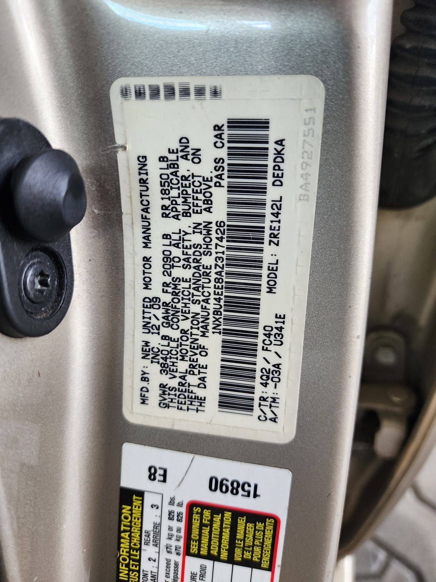 2010 TOYOTA COROLLA — 157306 Miles — Lot 65973573 - Marhaba Auctions Used Cars - Image 8