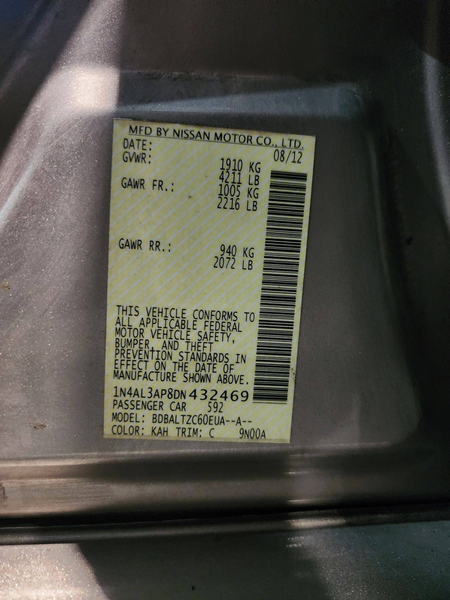 NISSAN ALTIMA 2013 - Marhaba Auction Used Cars - Image 11