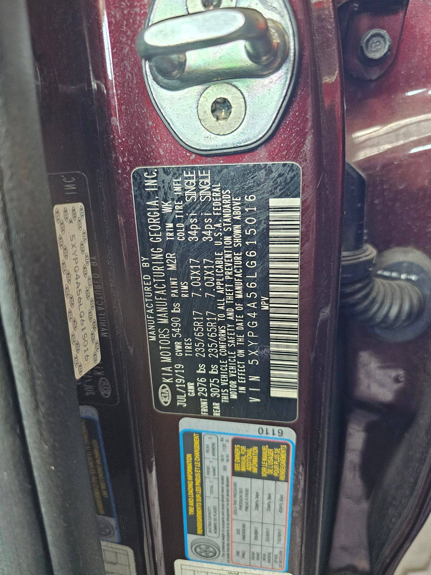 2020 KIA SORENTO — 52642 Miles — Lot LG615016 — Souq - Marhaba Auctions Used Cars - Image 9