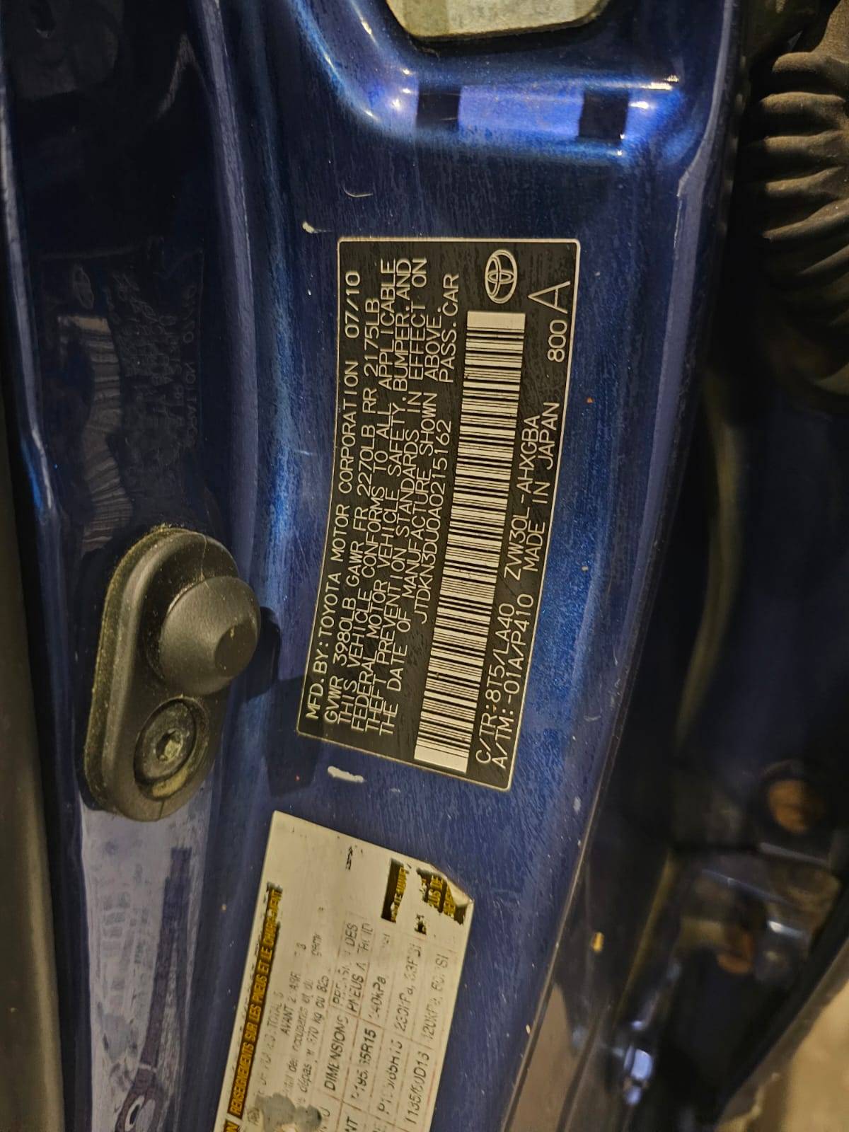 2010 TOYOTA PRIUS — 211506 Miles — Lot 99705035 — Main - Marhaba Auctions Used Cars - Image 9