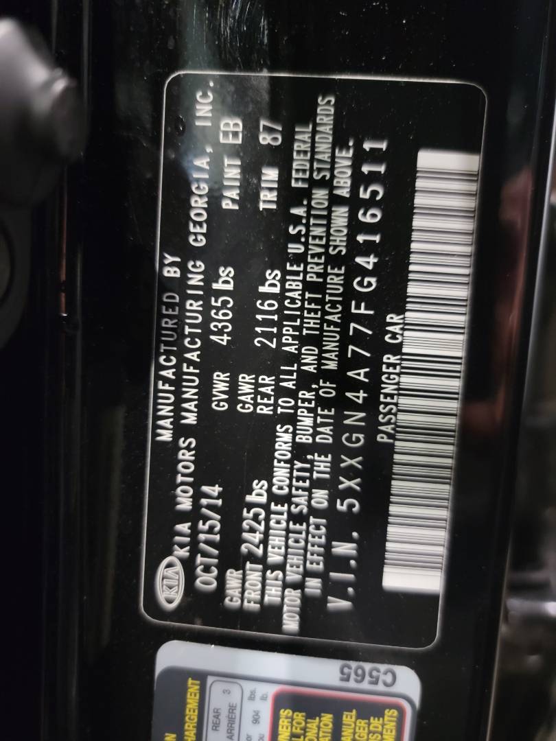 2015 KIA OPTIMA — 161241 Miles — Lot 72009623 - Marhaba Auctions Used Cars - Image 12