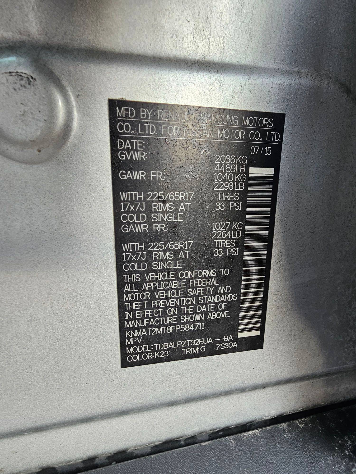 NISSAN ROGUE 2015 - Marhaba Auction Used Cars - Image 10