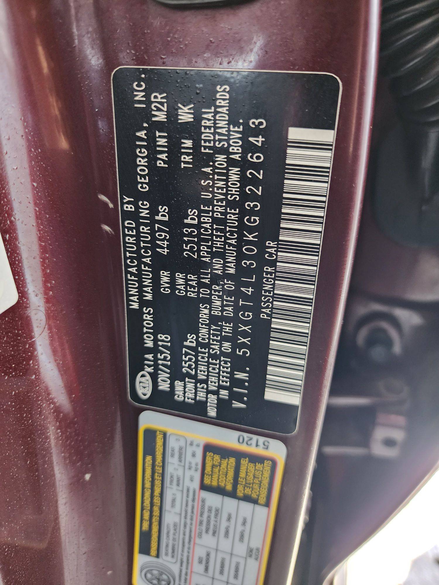2019 KIA OPTIMA — 73748 Miles — Lot 36598866 - Marhaba Auctions Used Cars - Image 8