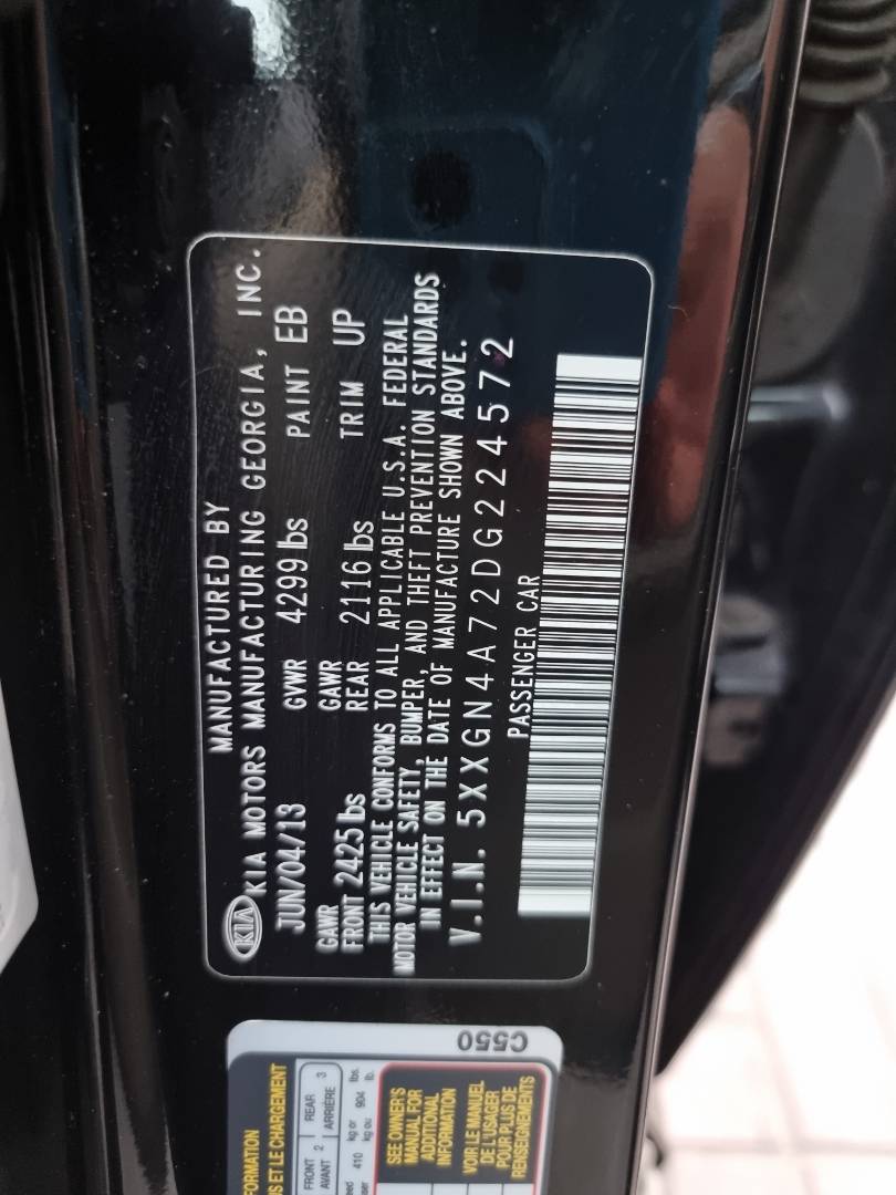 2013 KIA OPTIMA — 114336 Miles — Lot 125487 — Ind. 12 - Marhaba Auctions Used Cars - Image 9