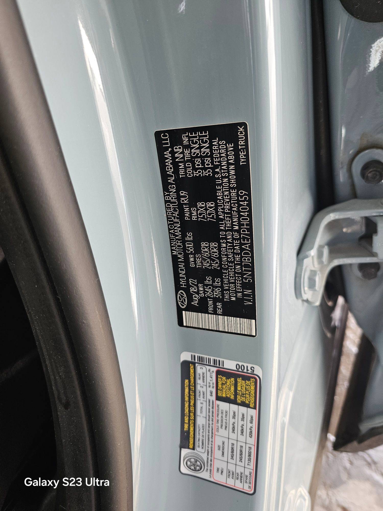 HYUNDAI SANTA CRUZ SEL 2023 - Marhaba Auction Used Cars - Image 10