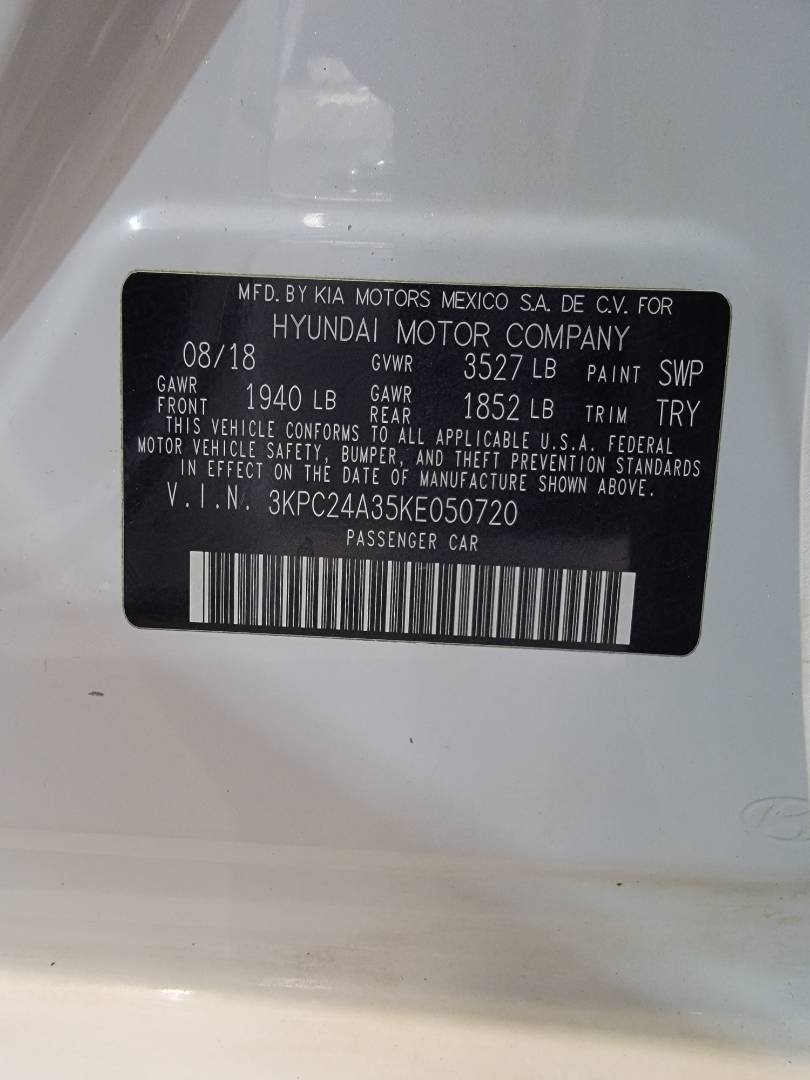 2019 HYUNDAI ACCENT — 122015 Miles — Lot E050720 — Main - Marhaba Auctions Used Cars - Image 9