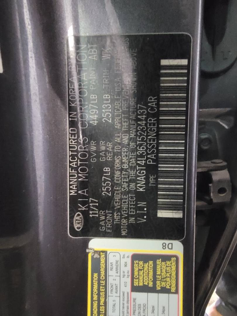 2018 KIA OPTIMA — 80534 Miles — Lot J5234437 — Main - Marhaba Auctions Used Cars - Image 9