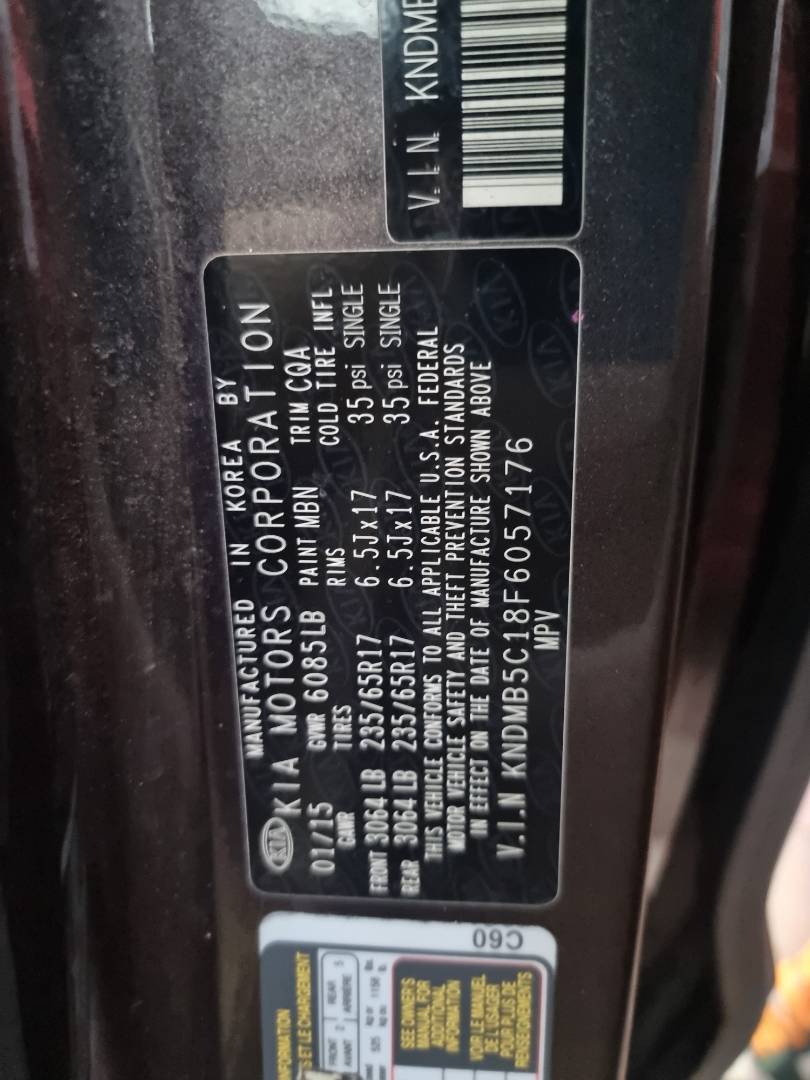 2015 KIA SEDONA — 151777 Miles — Lot 215487 — Ind. 12 - Marhaba Auctions Used Cars - Image 9