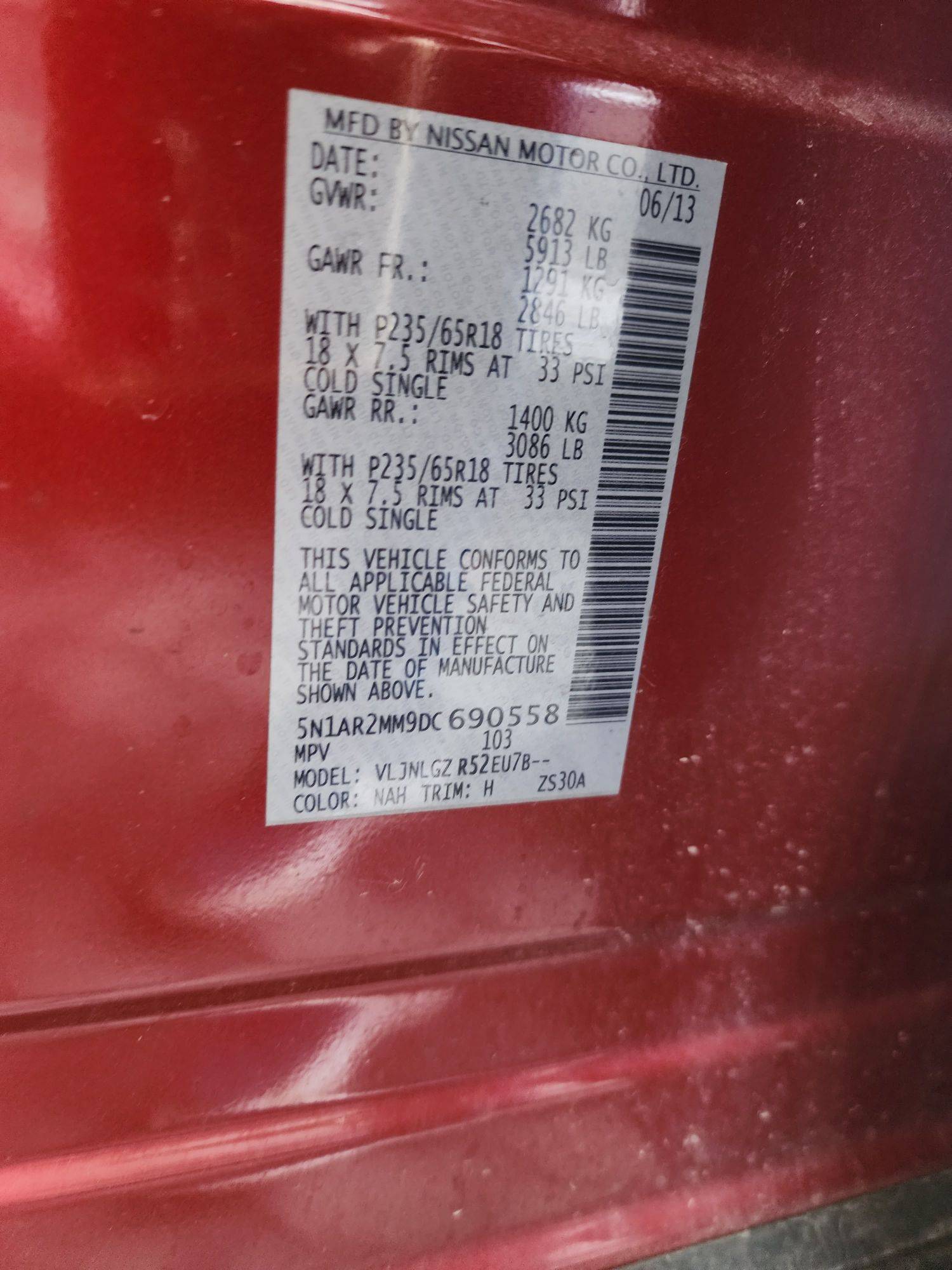 2013 NISSAN PATHFINDER — 119493 Miles — Lot 72874663 - Marhaba Auctions Used Cars - Image 9