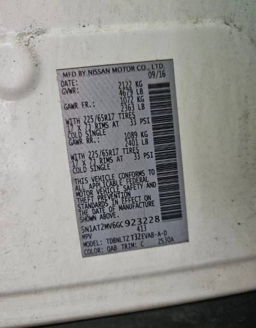 NISSAN ROGUE 2016 - Marhaba Auction Used Cars - Image 7