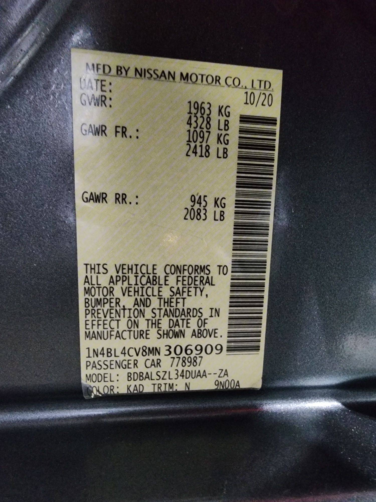2021 NISSAN ALTIMA — 74021 Miles — Lot 66149474 — Main - Marhaba Auctions Used Cars - Image 11